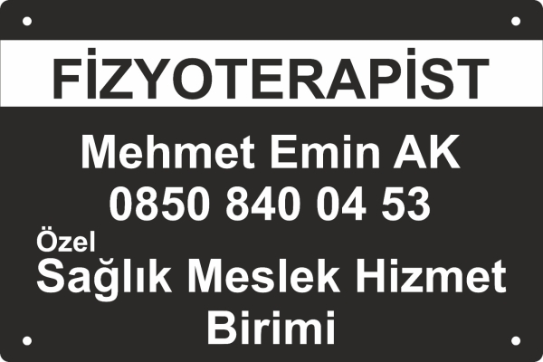 İç Tabela Siyah Pleksi