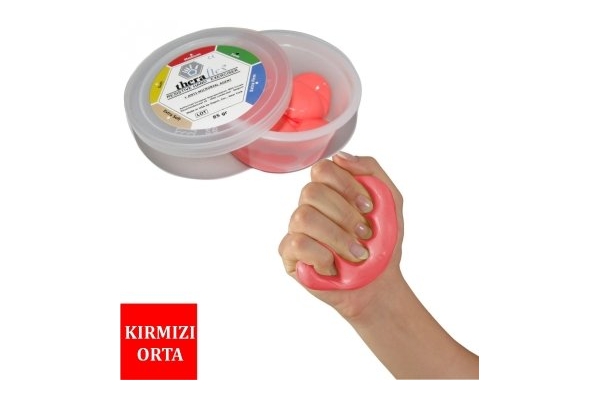 MVS Thera Flex Putty, El Egzersiz Hamuru 85 gr 3-Kırmızı (Hafif) ( TÜKENDİ)