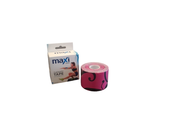 Maxi Desenli Kinesiotape Pembe Renk